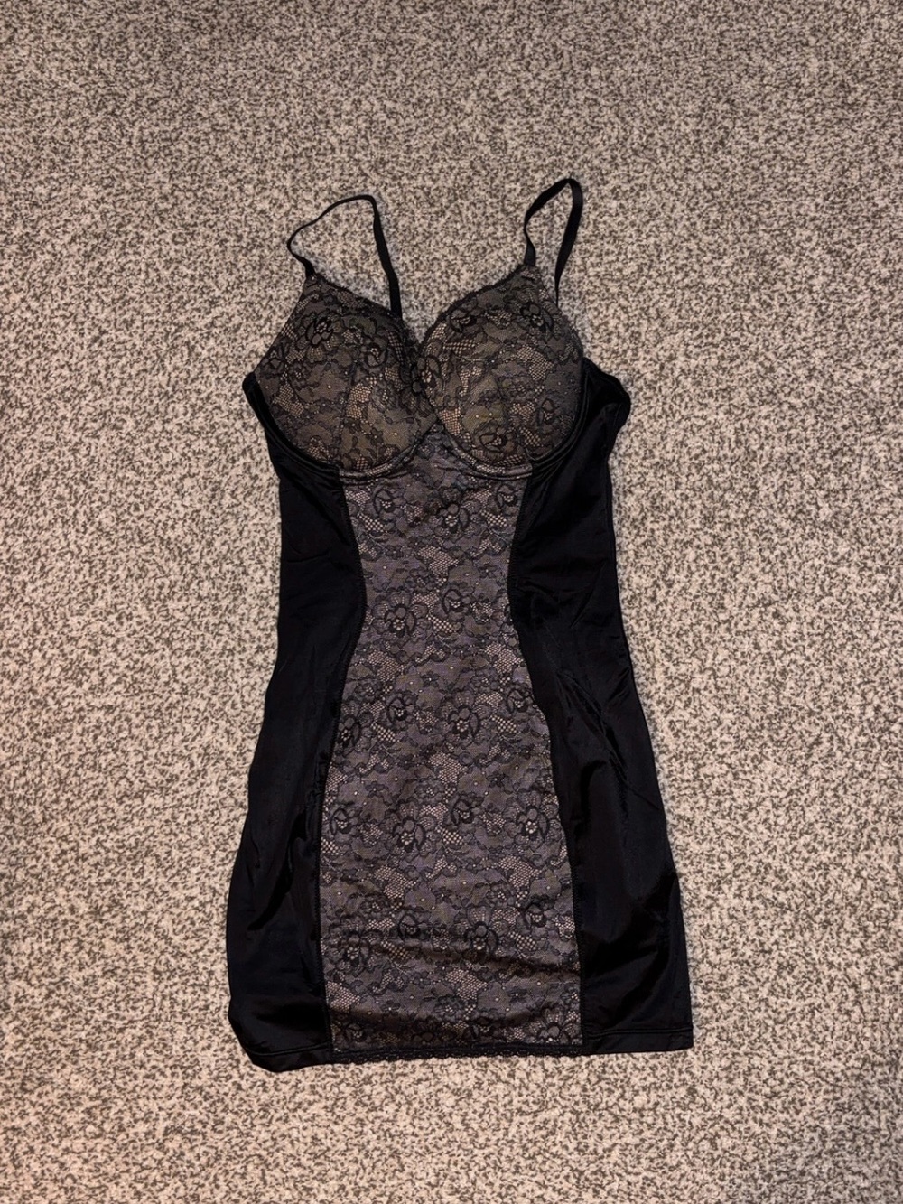 Black Lace Slip Dress Shapewear